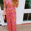 * Jumpsuits+ Rompers | Down To Disco Jumpsuit Orange/Pink