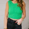 * Sleeveless Tops | Square Up Top Green