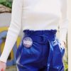 * Shorts | Kacey Faux Leather Belted Shorts Cobalt Blue