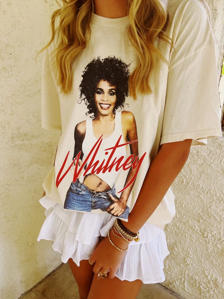 * Graphic Tees | Whitney Houston Self Portrait Graphic Tee Off White