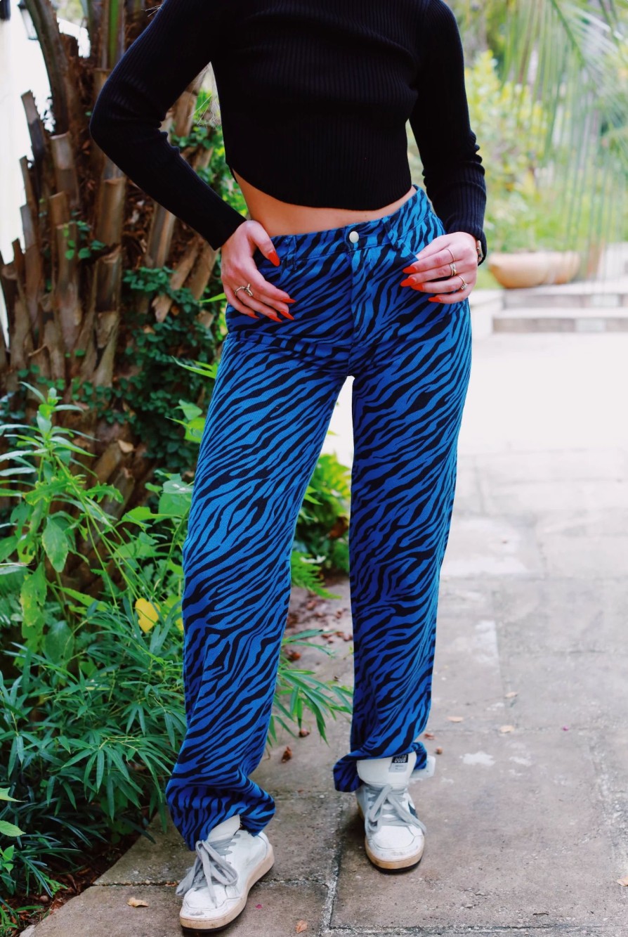 * Jeans | Zane Zebra Pants Blue