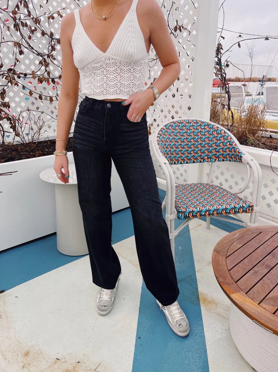 * Jeans | Mallory High Waisted Wide-Leg Jeans Vintage Black