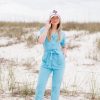 * Jumpsuits+ Rompers | Kylie Washed Utility Jumpsuit Bright Blue