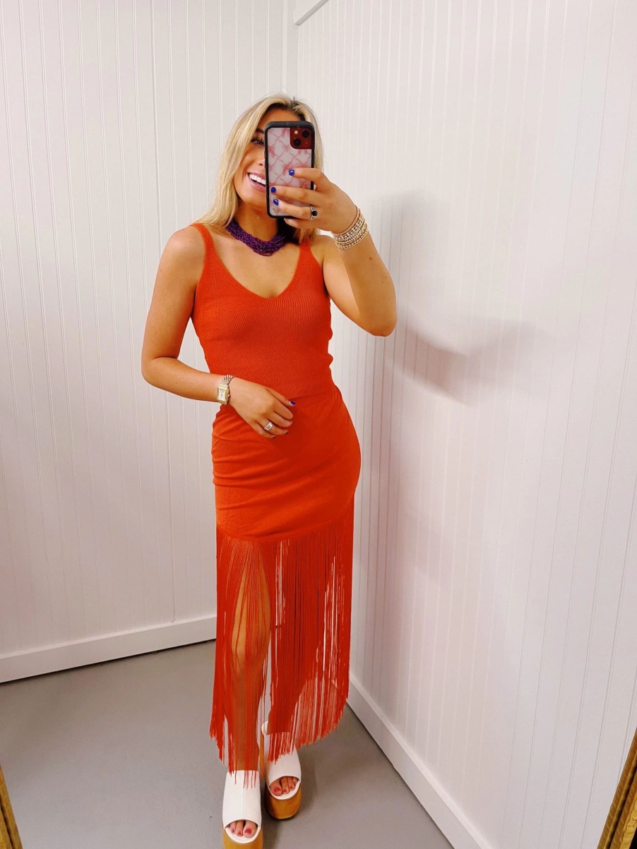 * Maxi + Midi Dresses | String Me Along Set Orange