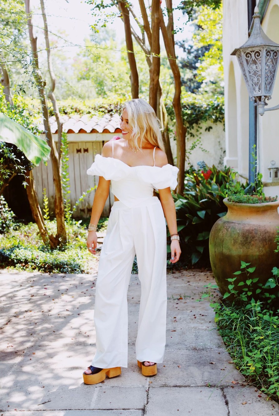 * Jumpsuits+ Rompers | Paige Two Piece Pants Set White