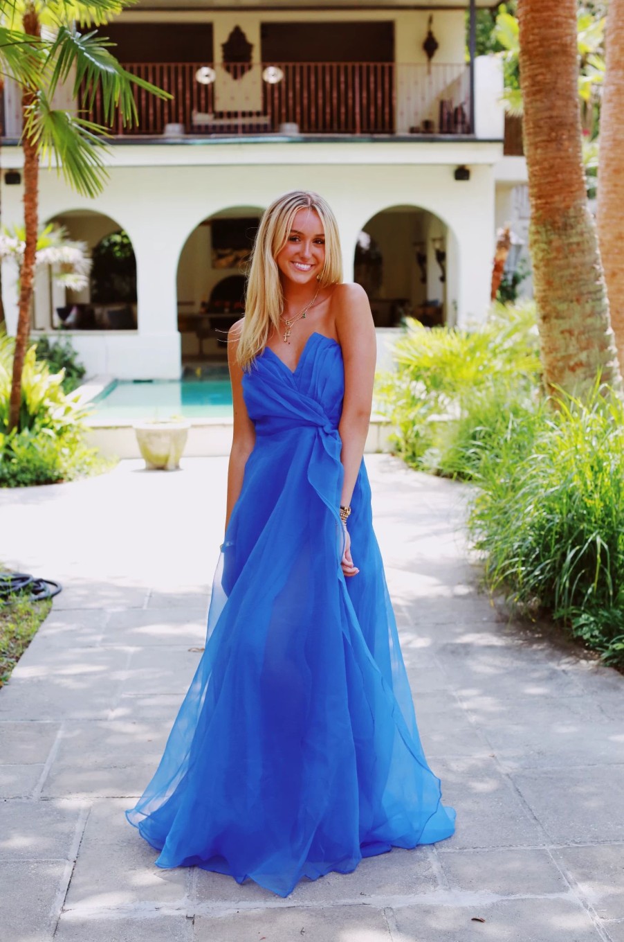 * Formal | Champagne Season Organza Dress Royal Blue