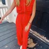 * Jumpsuits+ Rompers | Work It Cargo Jumpsuit Orange