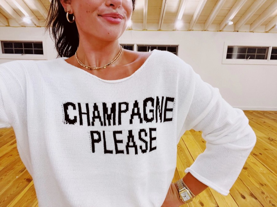 * Sweaters | Champagne Please Lightweight Sweater Ivory