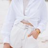 * Shorts | Emilia Paperbag Denim Shorts Off White