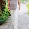 * Jeans | Straight Upmetallic Pants Metallic Ivory