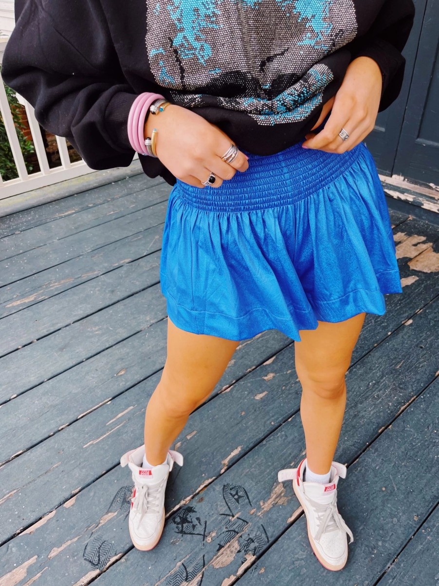 * Shorts | Queen Of Sparkles Swing Shorts Blue Sparkles