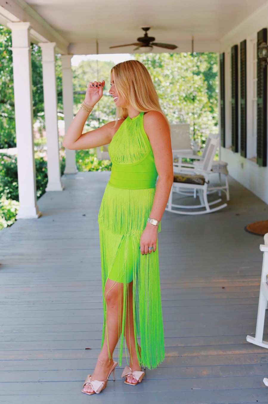 * Formal | Milly Fringe Dress Lime