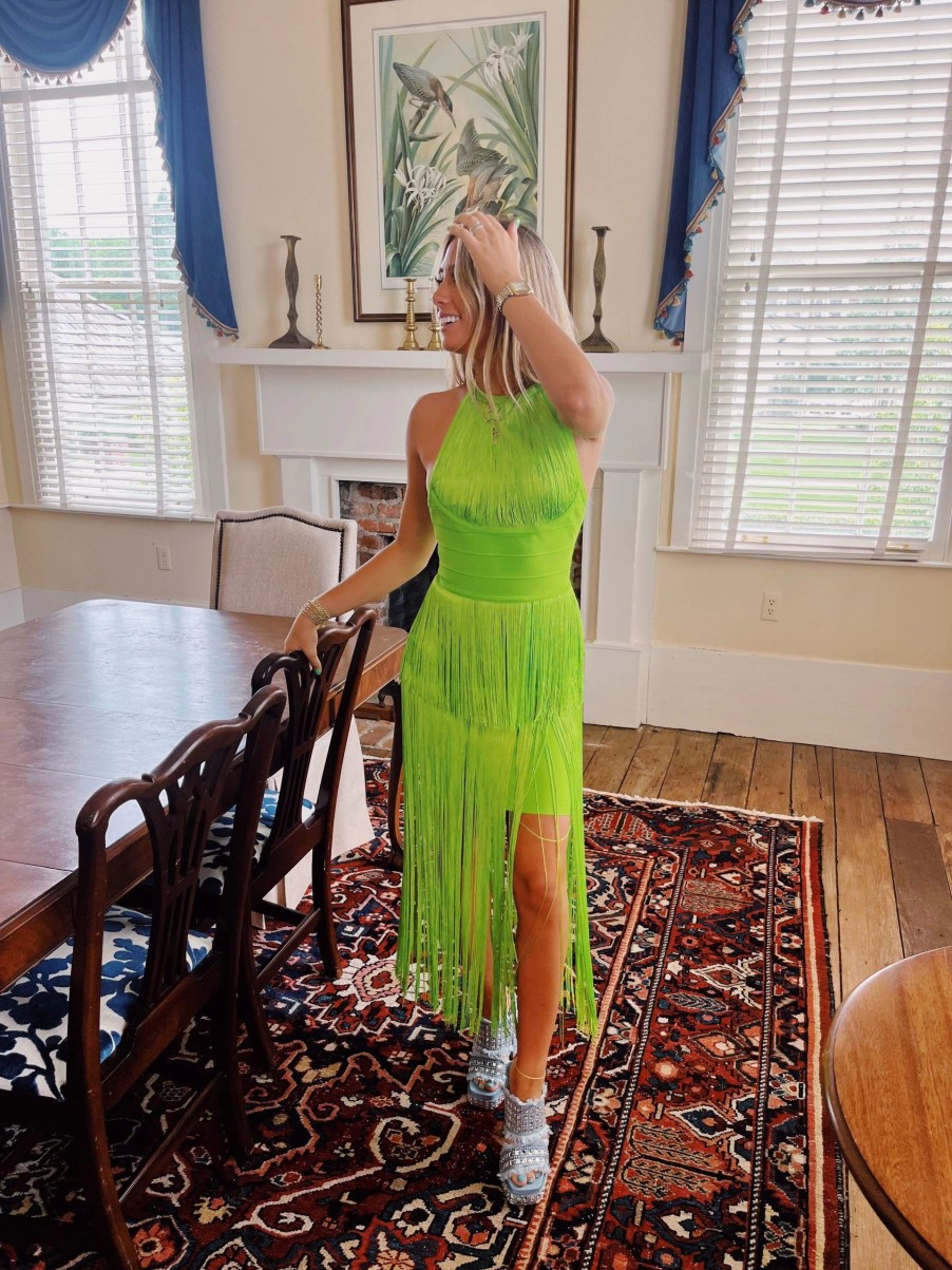 * Formal | Milly Fringe Dress Lime