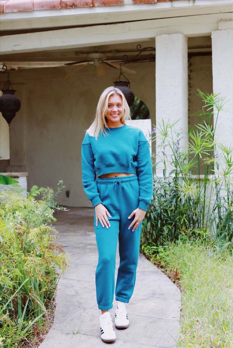 * Leggings/Sweatpants/Joggers | The Billow Sweatpants Blue Palm