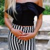 * Sleeveless Tops | Glamming Bow Tube Top Black