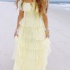 * Maxi + Midi Dresses | Pretty Lavish Tulle Maxi Dress Yellow