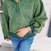 * Loungewear | Piper Snap Sweatshirt Hunter Green