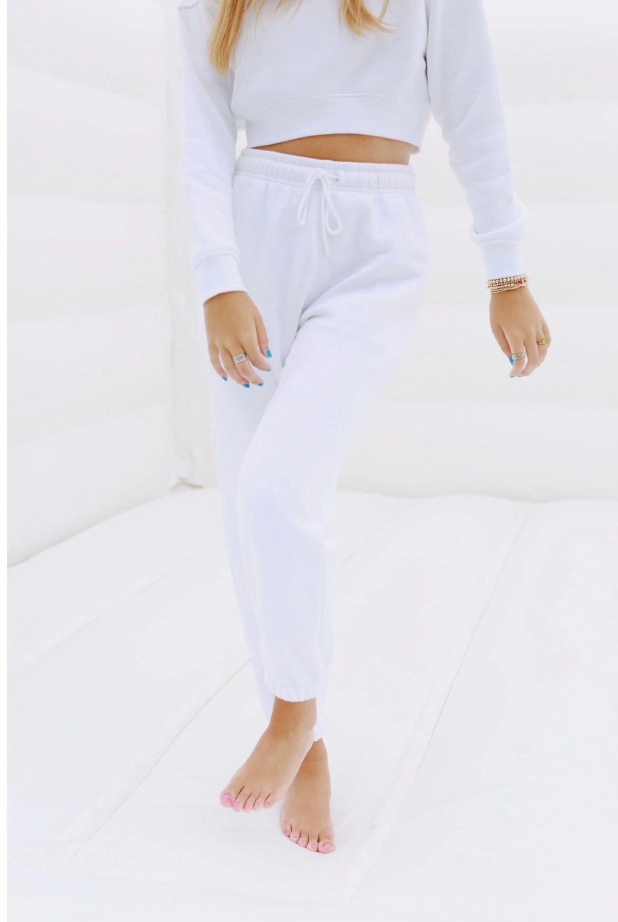 * Leggings/Sweatpants/Joggers | The Billow Sweatpants White