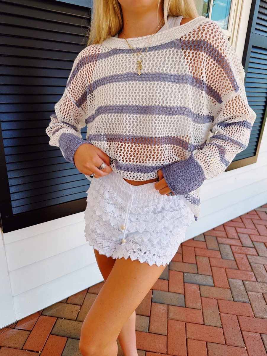 * Skorts And Skirts | Surfs Up Crochet Skort White