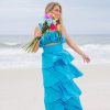 * Maxi + Midi Dresses | Runaway Tiered Maxi Skirt Set Blue