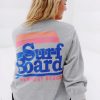 * Printed Tops | Surfboard Crewneck Heather Grey