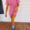 * Jumpsuits+ Rompers | Turn Up The Tunes Romper Pink