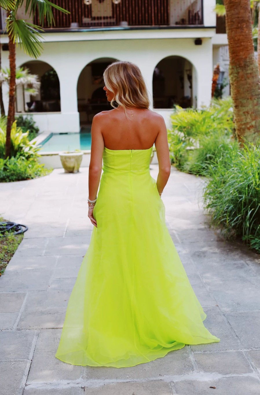 * Formal | Champagne Season Organza Dress Lime