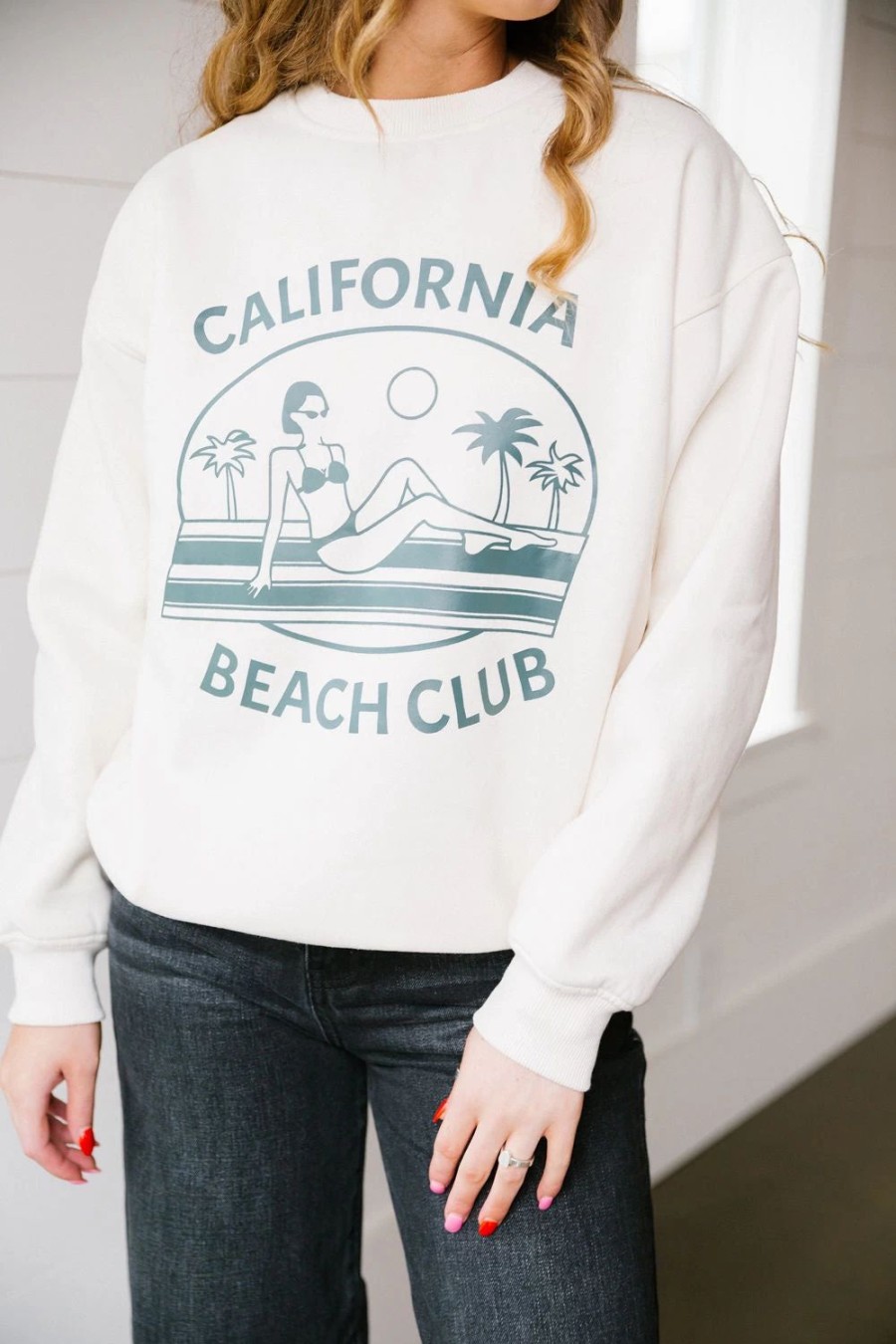 * Loungewear | Cali Beach Club Sweatshirt Cream