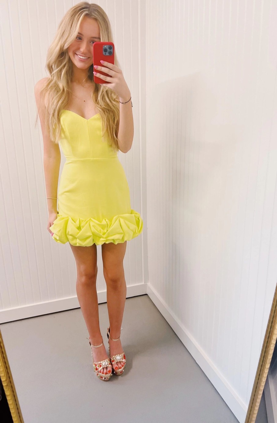 * Short Dresses | Real Frills Dress Lime