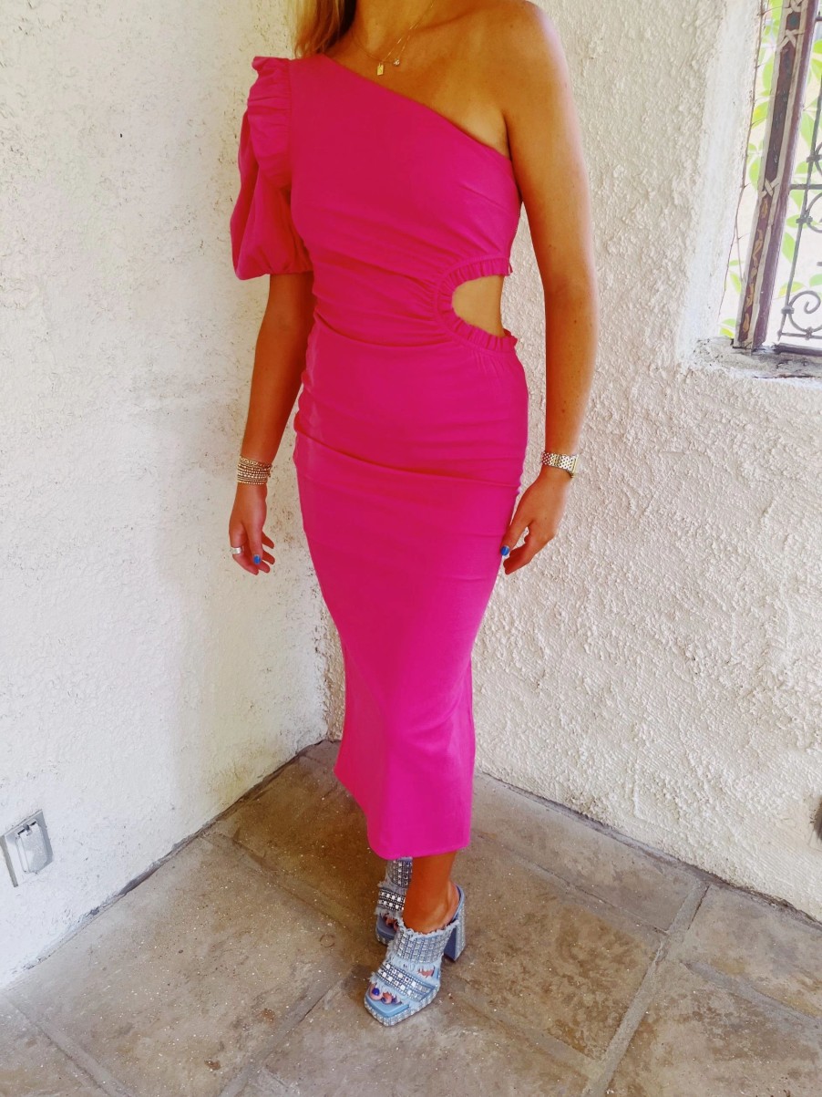 * Formal | Give The Sass Midi Dress Hot Pink