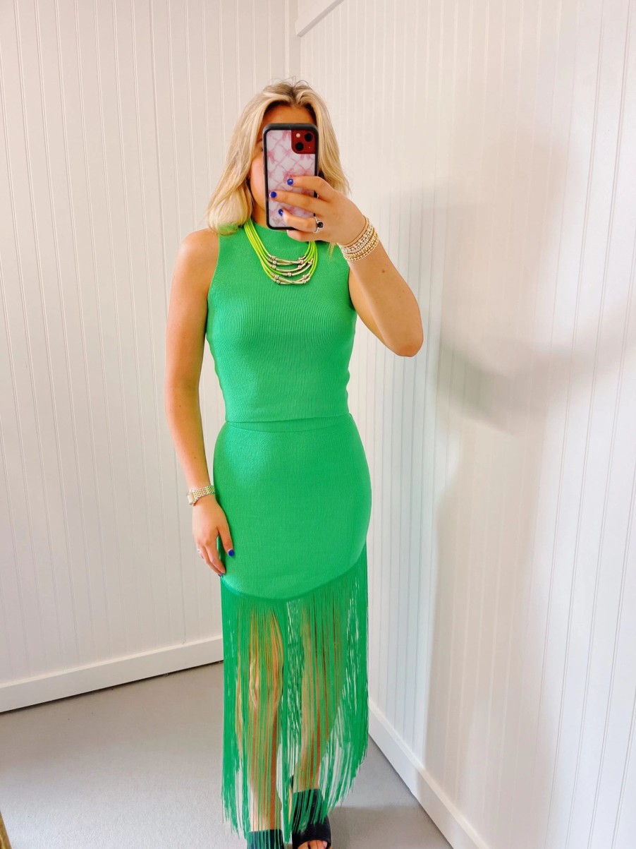 * Maxi + Midi Dresses | String Me Along Set Green