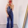 * Jumpsuits+ Rompers | Good Vibes Only Utility Jumpsuit Denim Blue