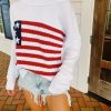 * Sweaters | American Flag Lightweight Sweater Ivory