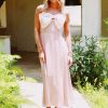 * Formal | Classy Bow Maxi Dress Nude/Champagne