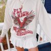 * Graphic Tees | Fly High Sweatshirt Cream