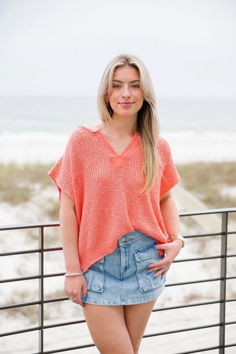 * Sweaters | Lena Top Coral