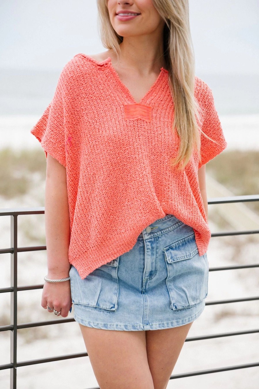 * Sweaters | Lena Top Coral