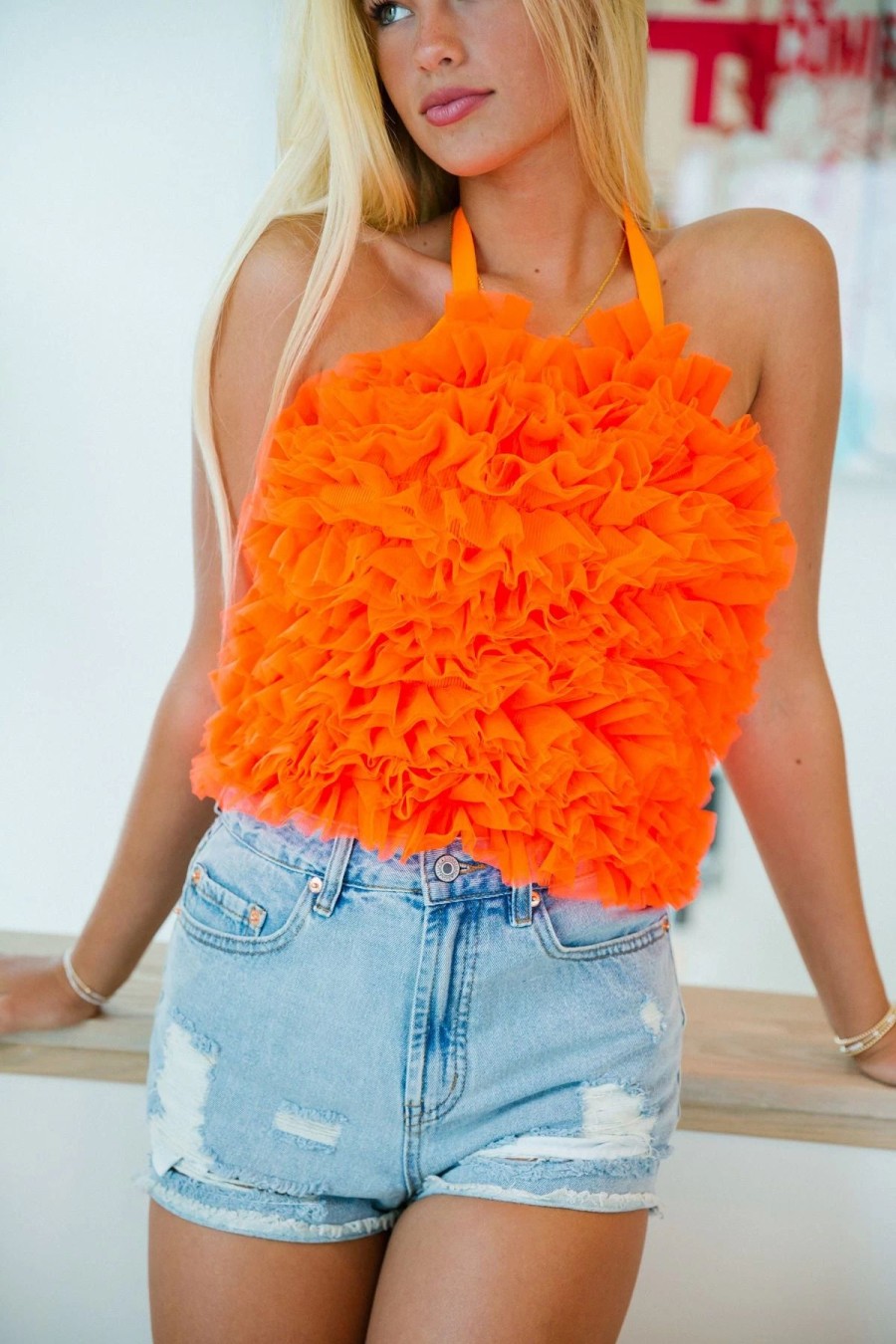 * Solid Tops | All Tulled Up Orange