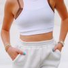 * Sleeveless Tops | Goal Getter Tank Cream