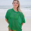 * Solid Tops | To Hana Crochet Top Green